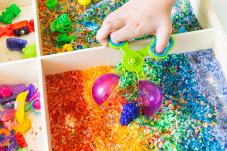 Simple Sensory Bins for 12-Month-Olds