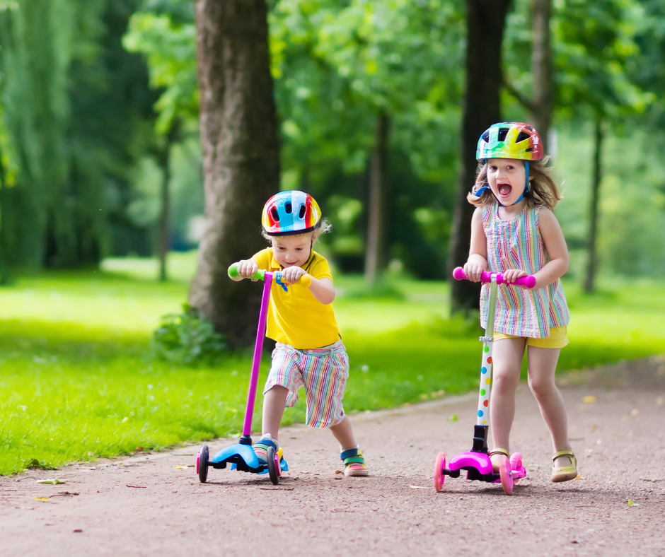 Toddler enjoying outdoor play, engaging in fun activities to stay active and entertained